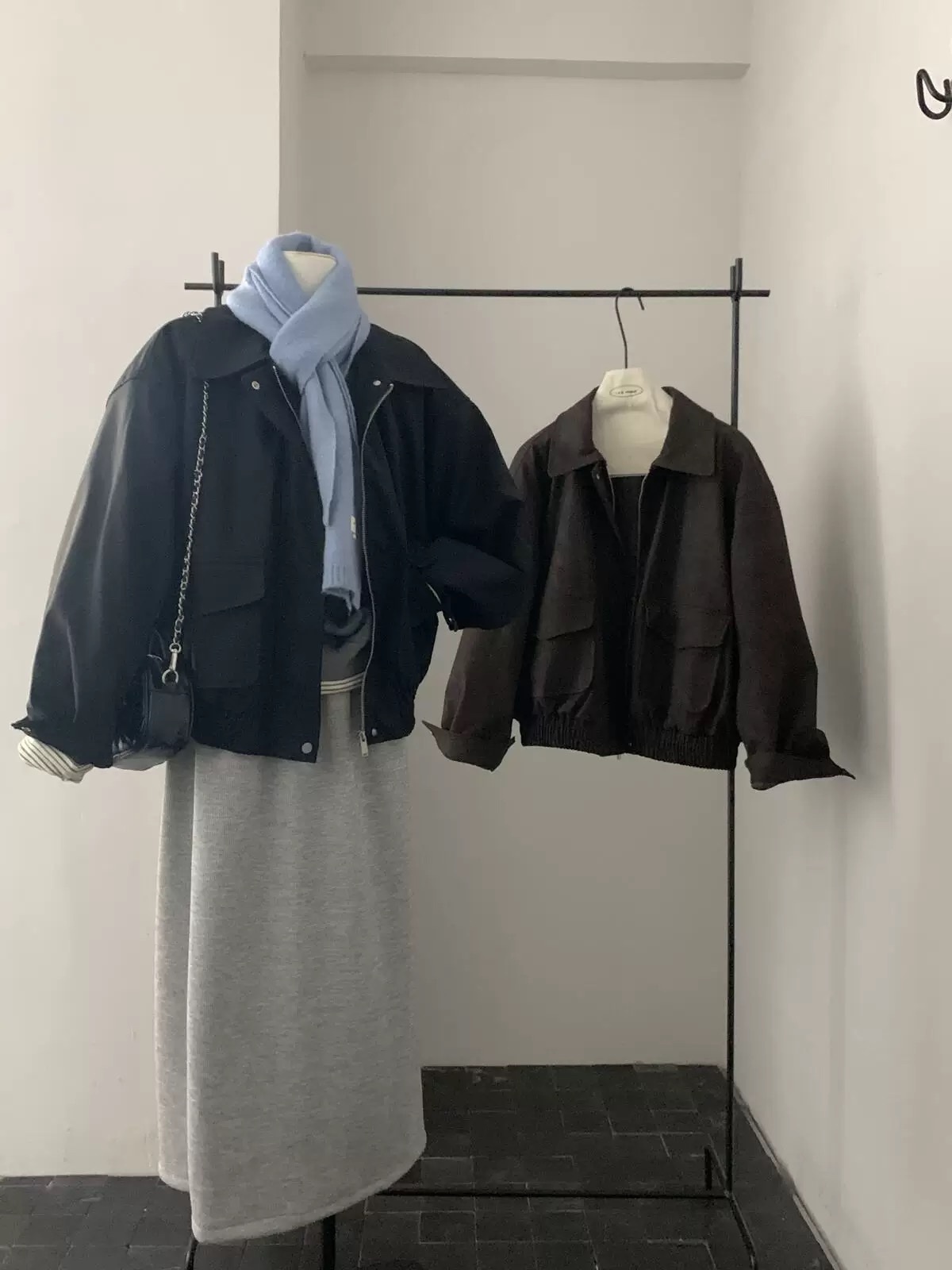 366 時髦鋪棉皮革外套