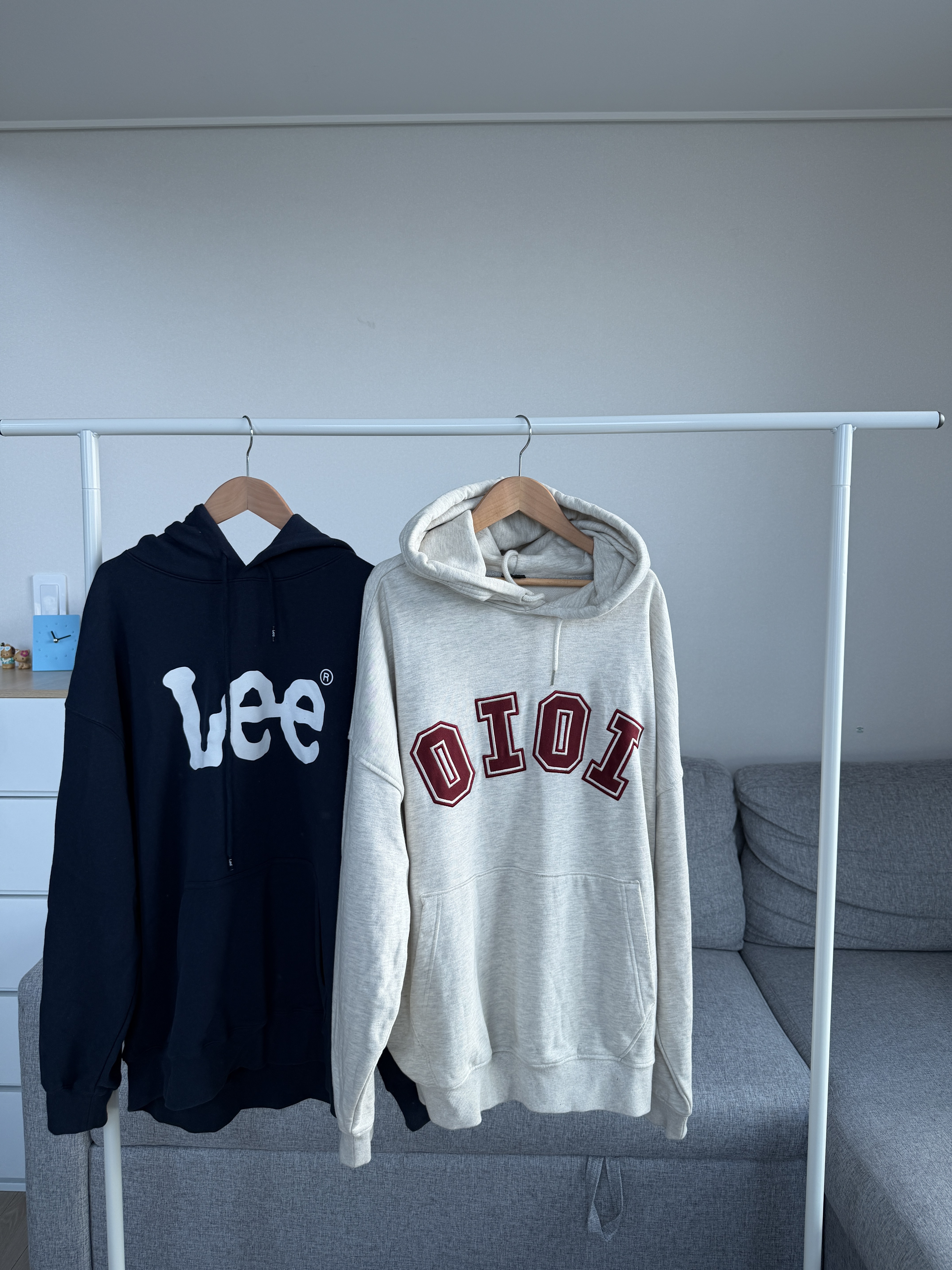 二手衣／韓國潮牌 OIOI 連帽上衣 燕麥色 9成新