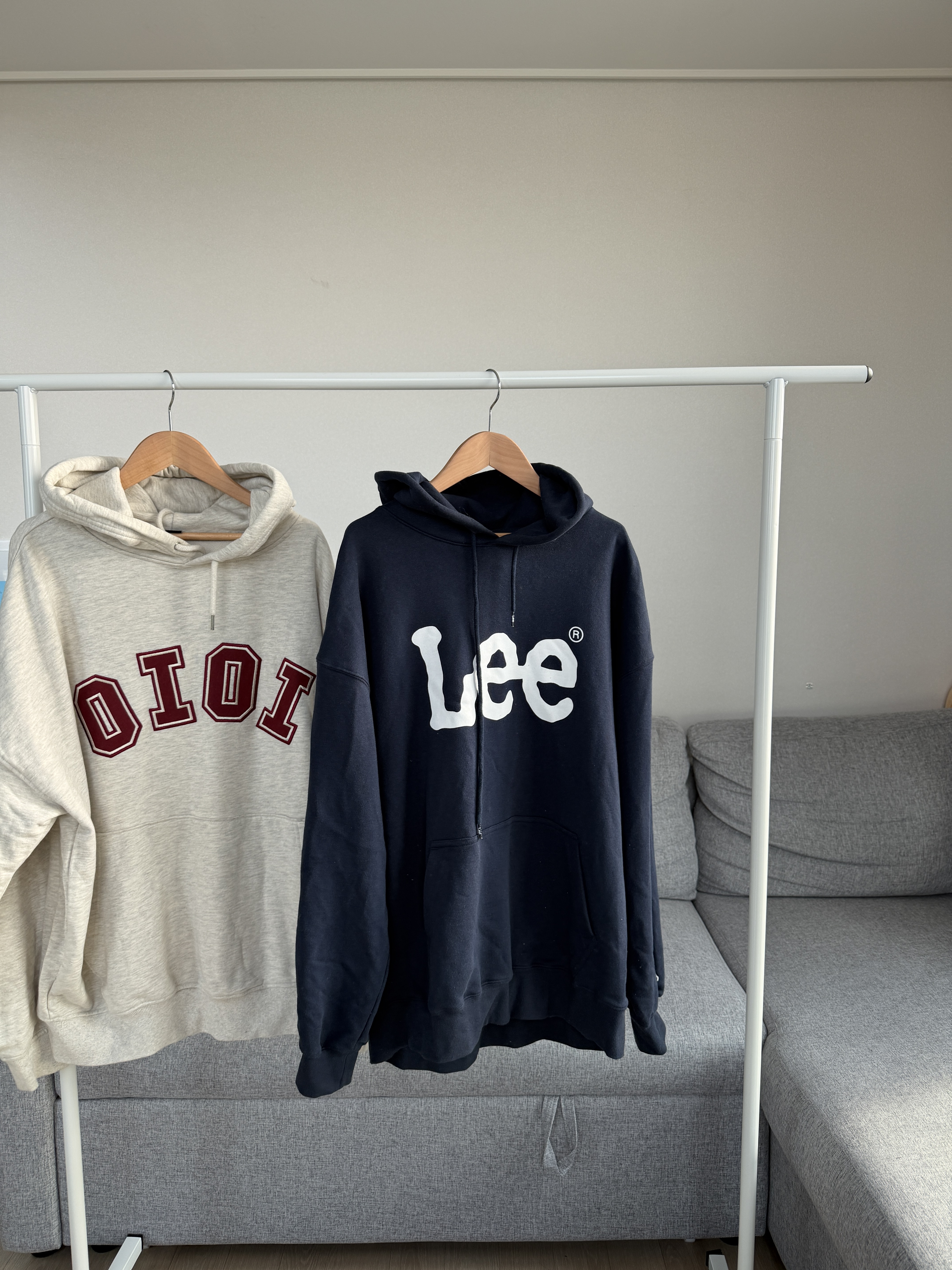 二手衣／韓國潮牌 LEE 連帽上衣 深藍色 9.8成新