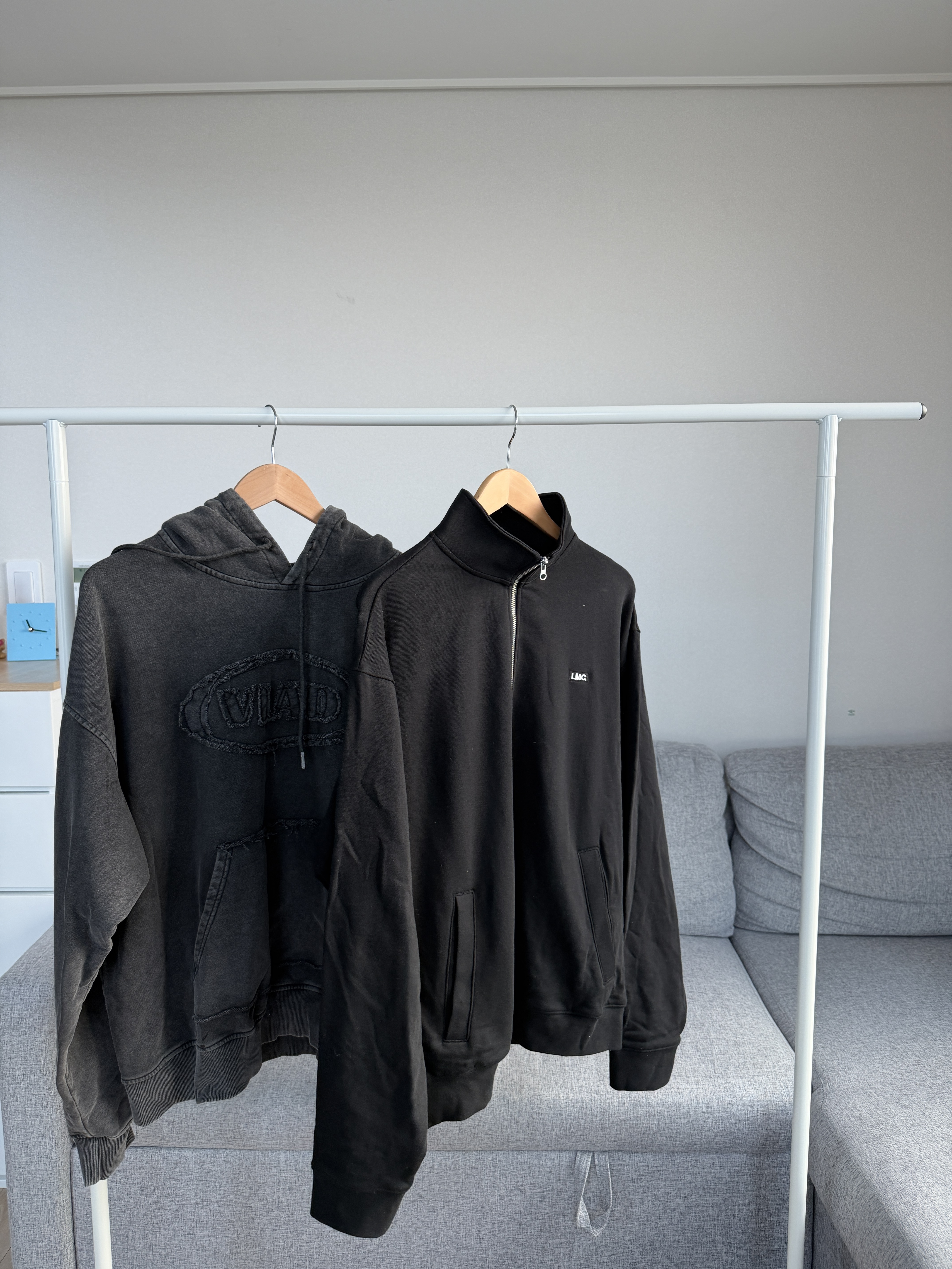 二手衣／韓國潮牌 LMC 高領拉鍊上衣 黑色 9.8成新