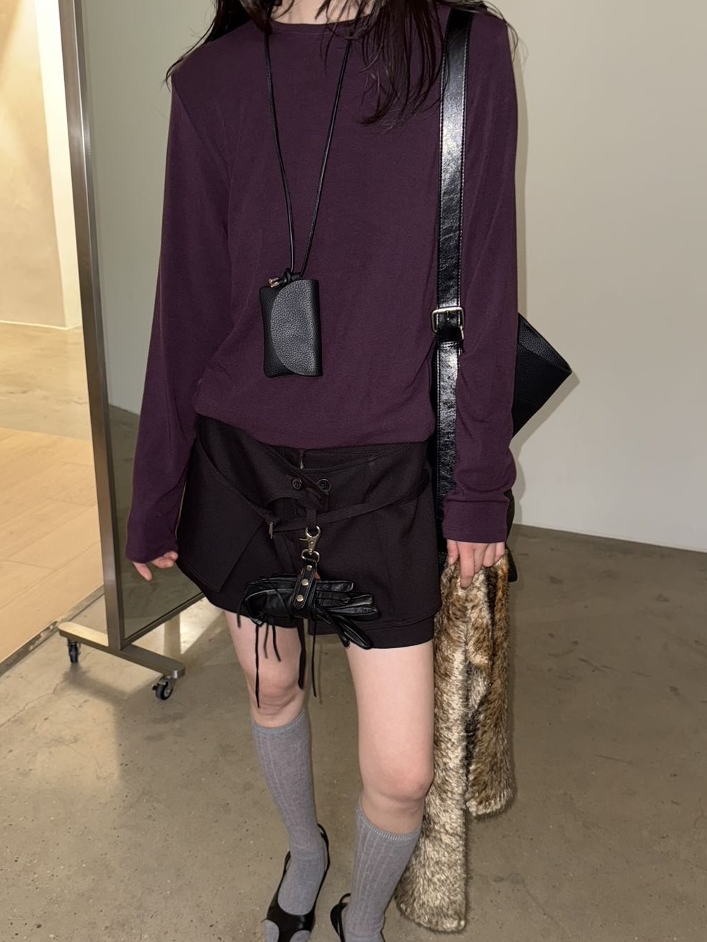 超級爆推!!!一級戰區羊毛天絲圓領衣/8色均碼/深葡紫