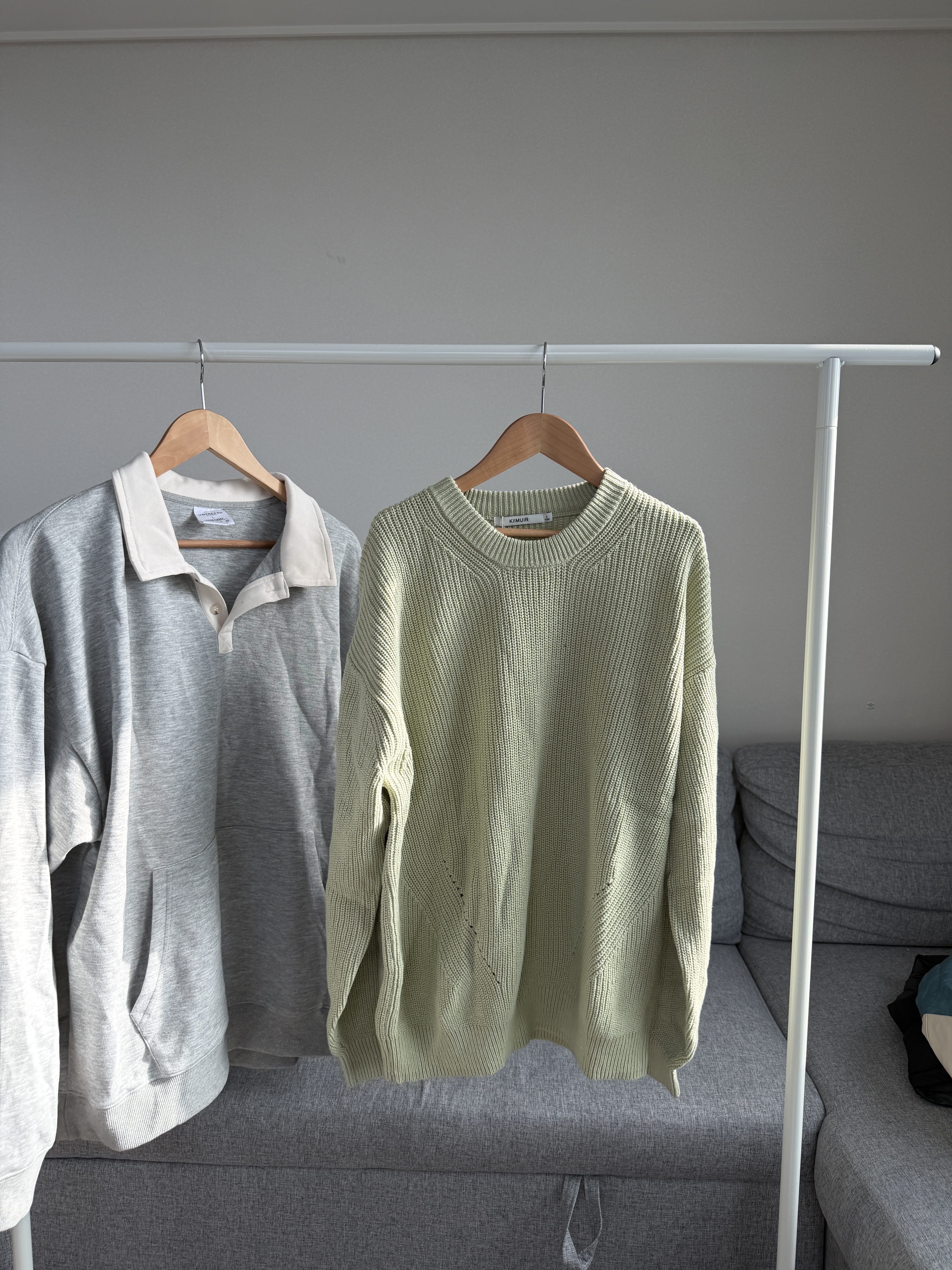 二手衣／韓國潮牌 KIIMUIR 針織毛衣 牛奶綠色 全新
