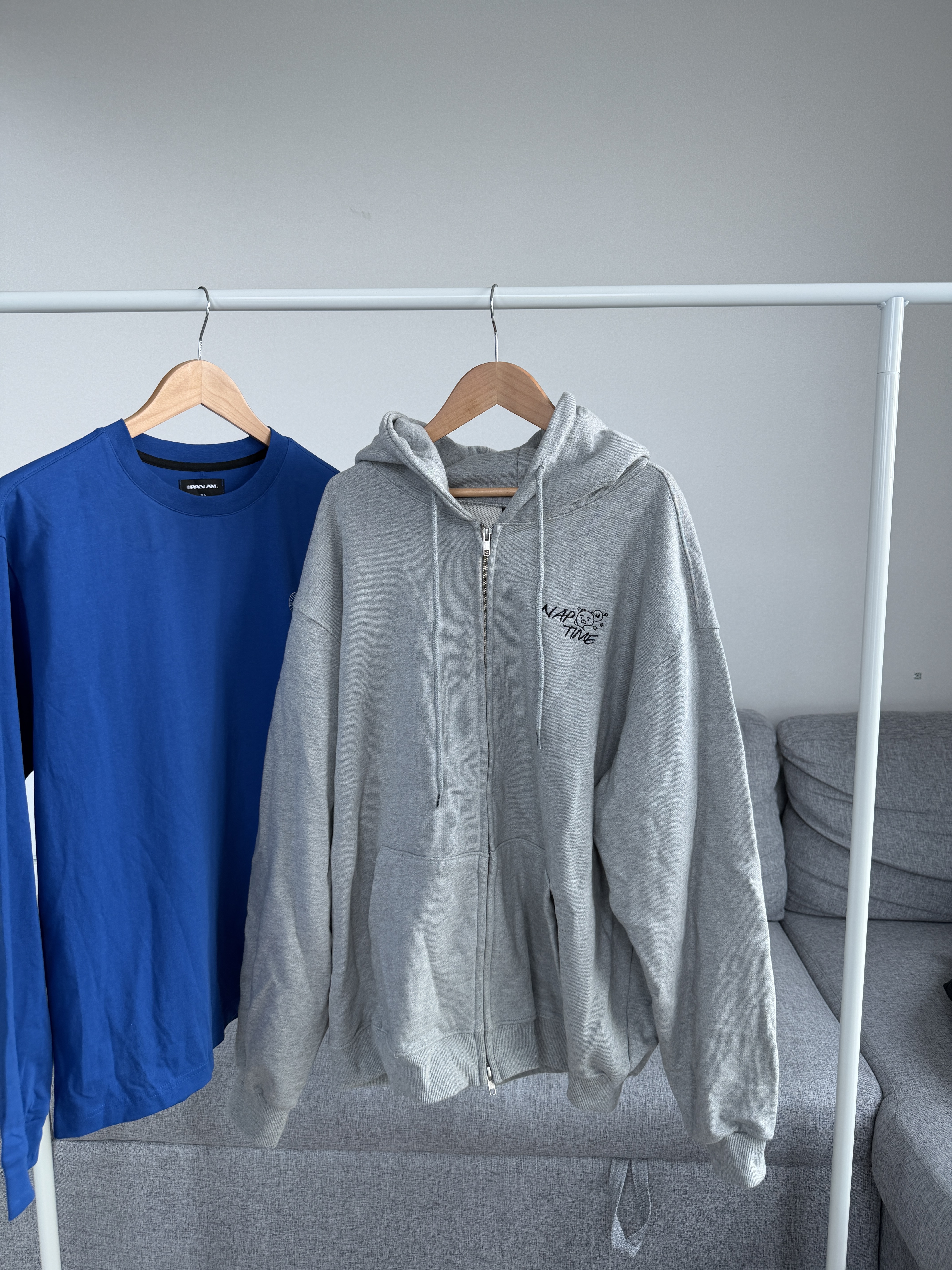 二手衣／韓國潮牌 Compagno 連帽外套 灰色 9成新