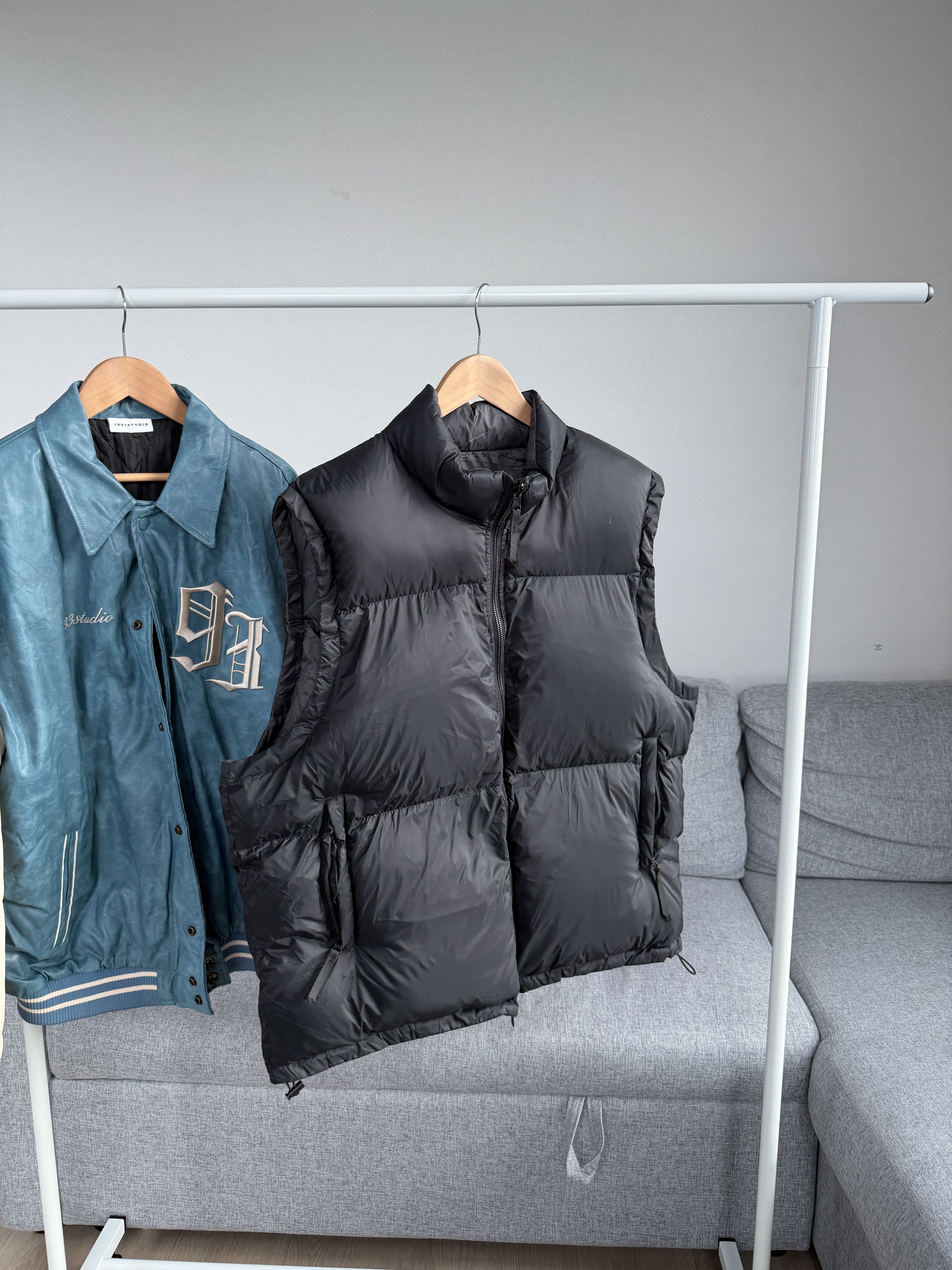 二手衣／東大門 吐司羽絨背心 黑色 8.5成新