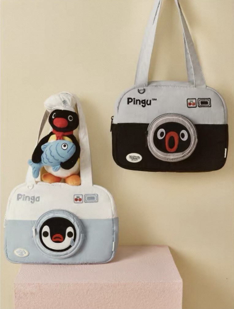 PINGU 企鵝家族 相機造型 側背包