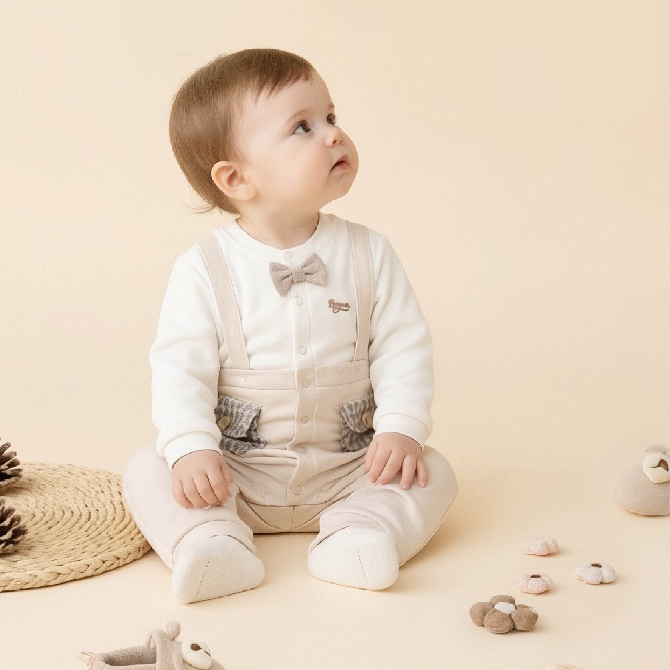 純淨系列【T5009】千鳥格口袋設計鋪棉連身衣