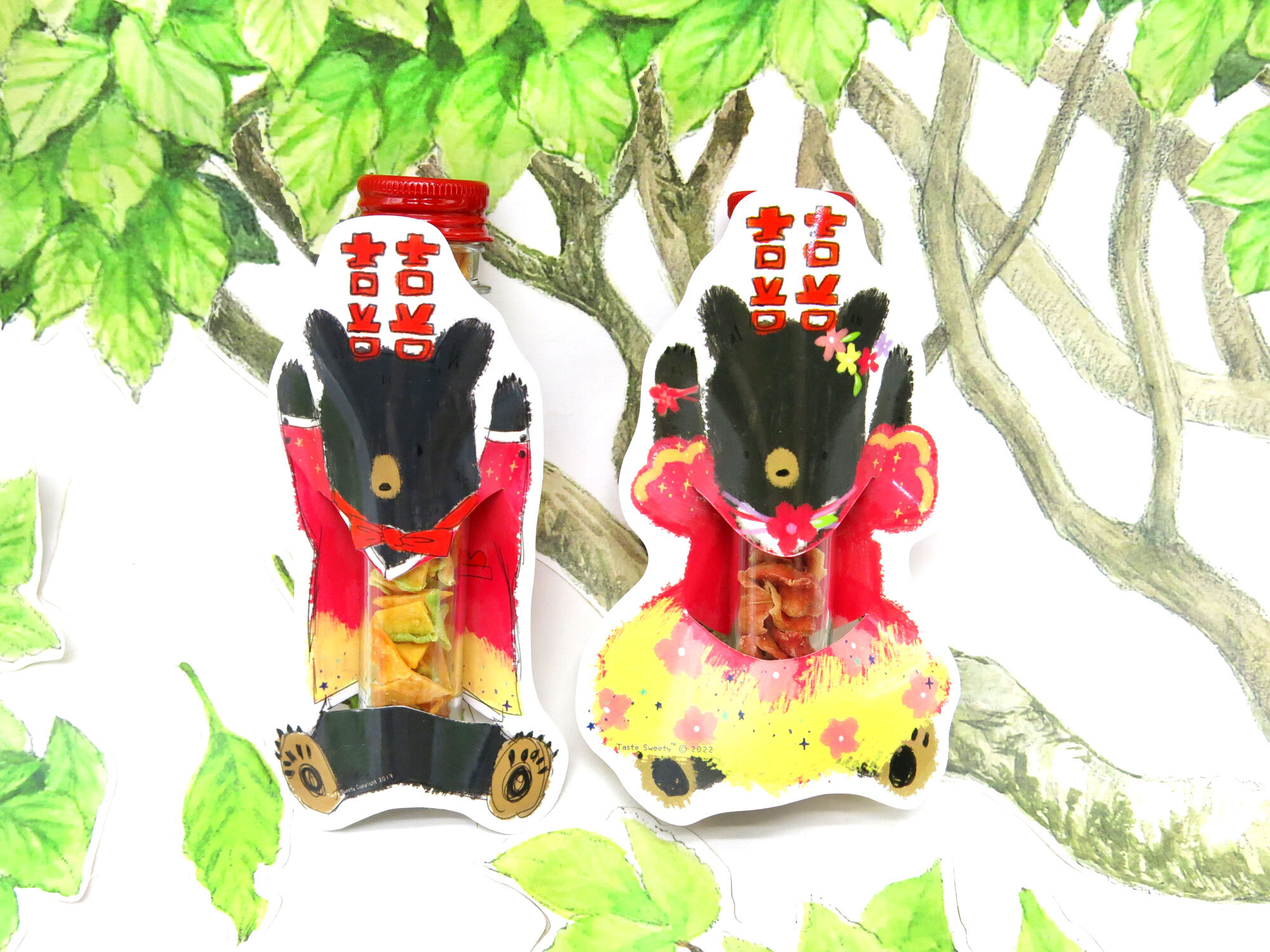 雙囍熊造型試管小巧水果乾