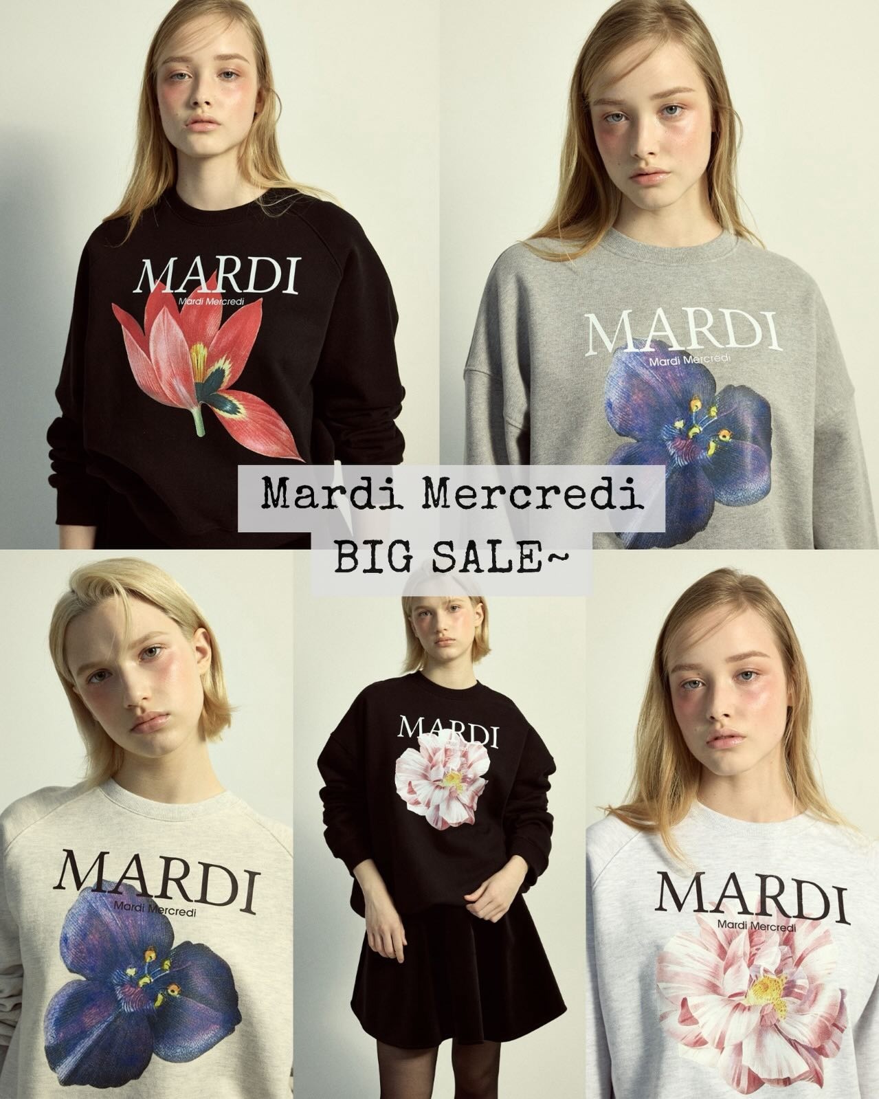 MARDI MERCREDI 印花衛衣