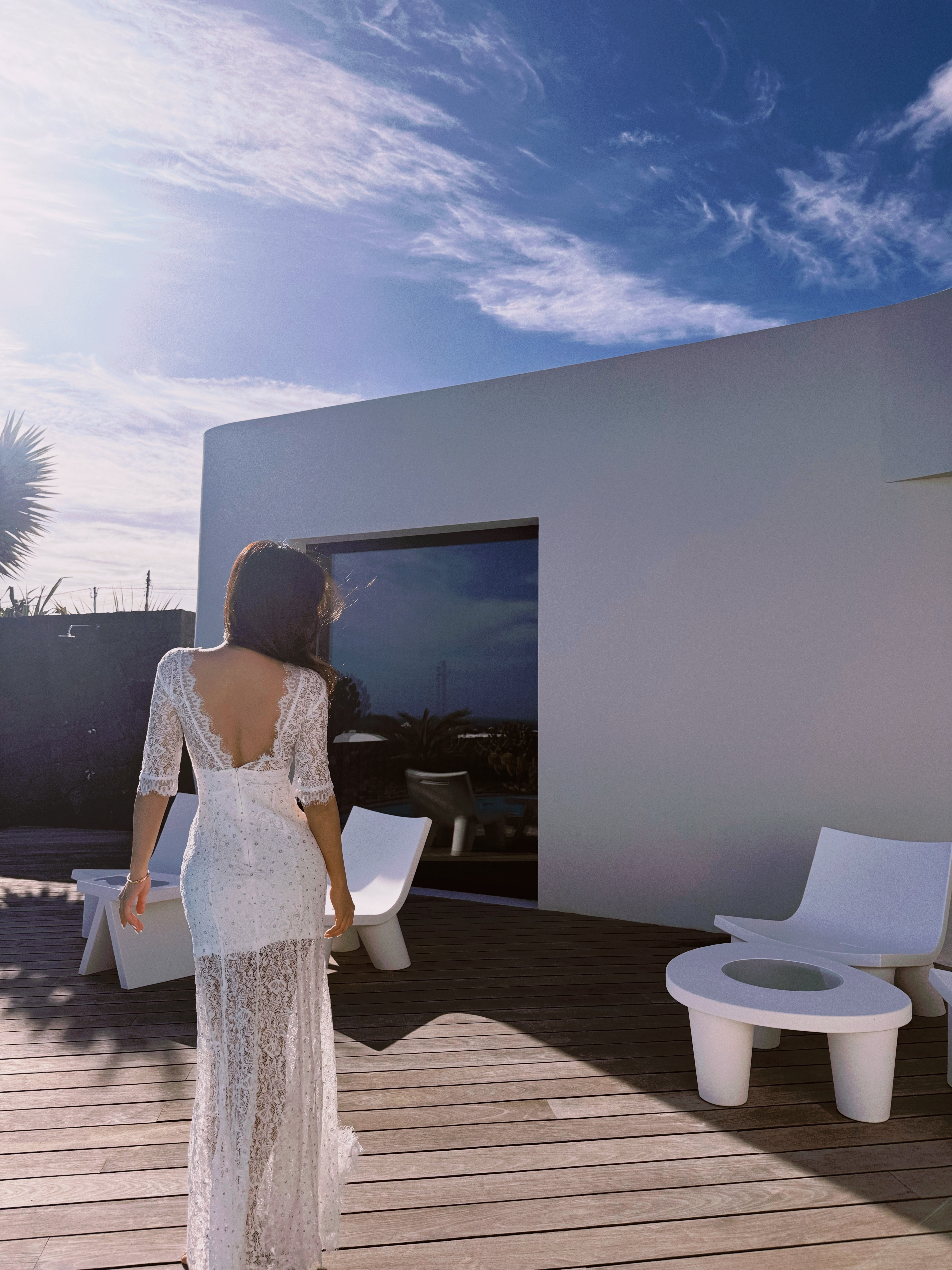 Gypsophila 滿天星 短袖蕾絲透膚洋裝