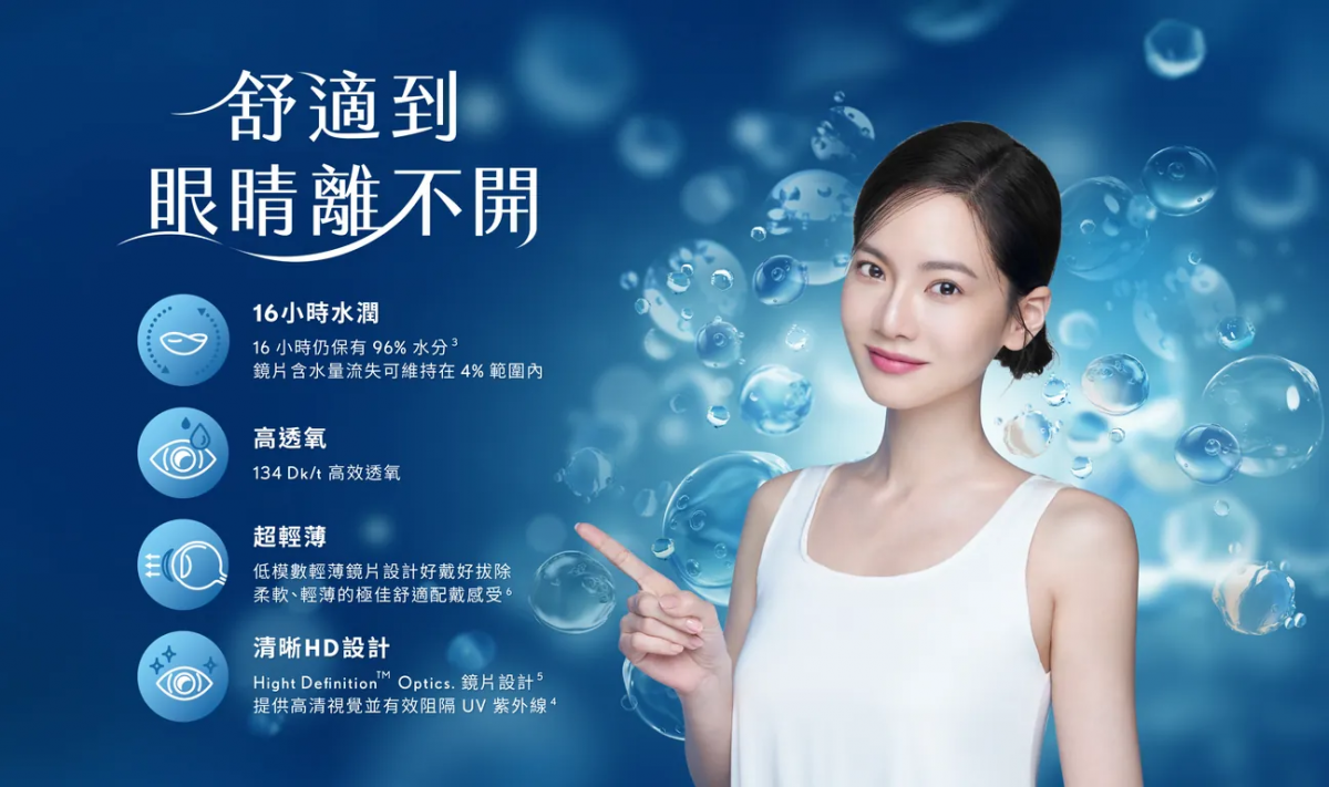 博士倫,輕水氧,奧澈,矽水膠,透明日拋