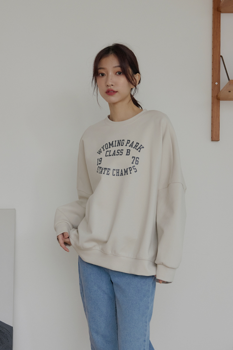 休閒字母長版棉質上衣