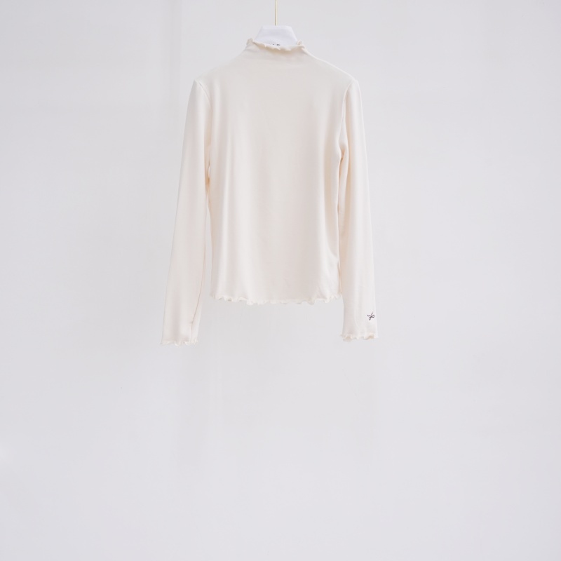 法朵Fado Shop｜袖口繡蝴蝶 結* ୨ৎ捲邊羊絨立領衫 011A477 五色