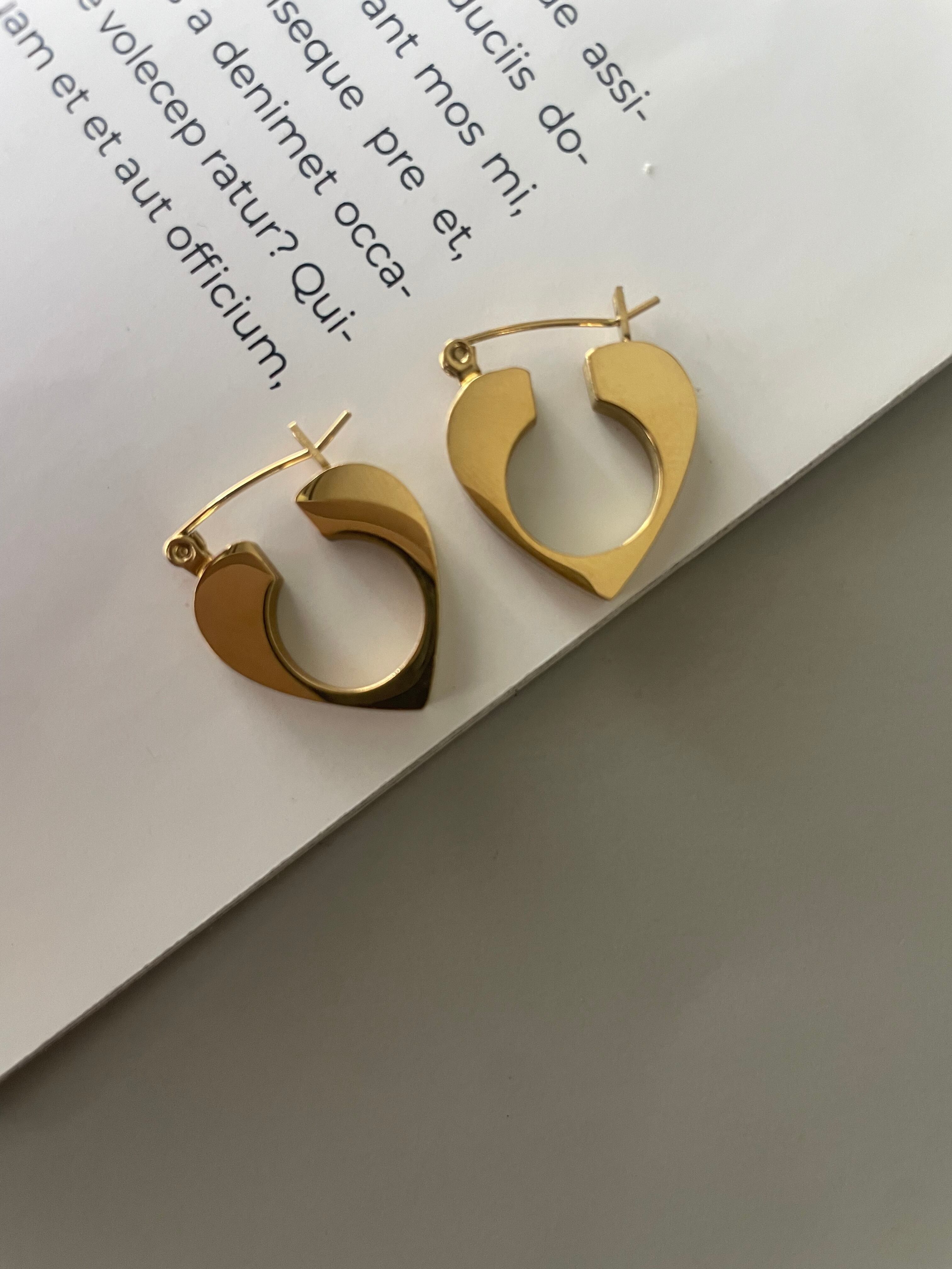 bold heart hoop pierce