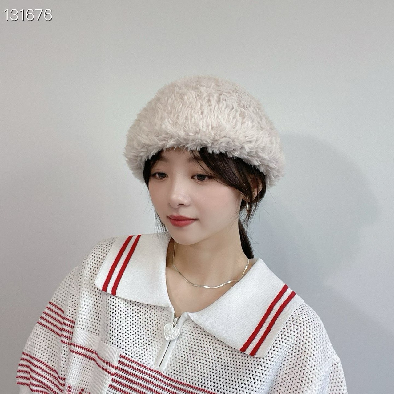 毛毛貝蕾帽