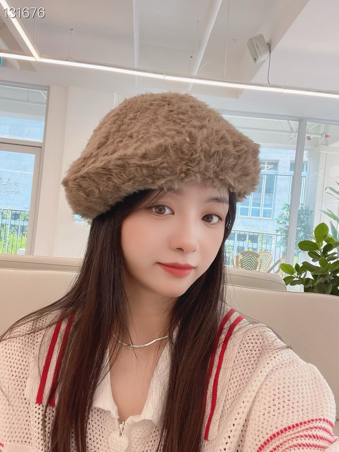 毛毛貝蕾帽