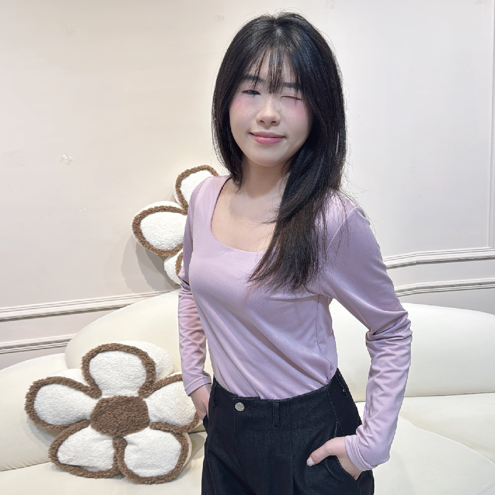 【方領】速暖絨保暖衣3.0-粉紫