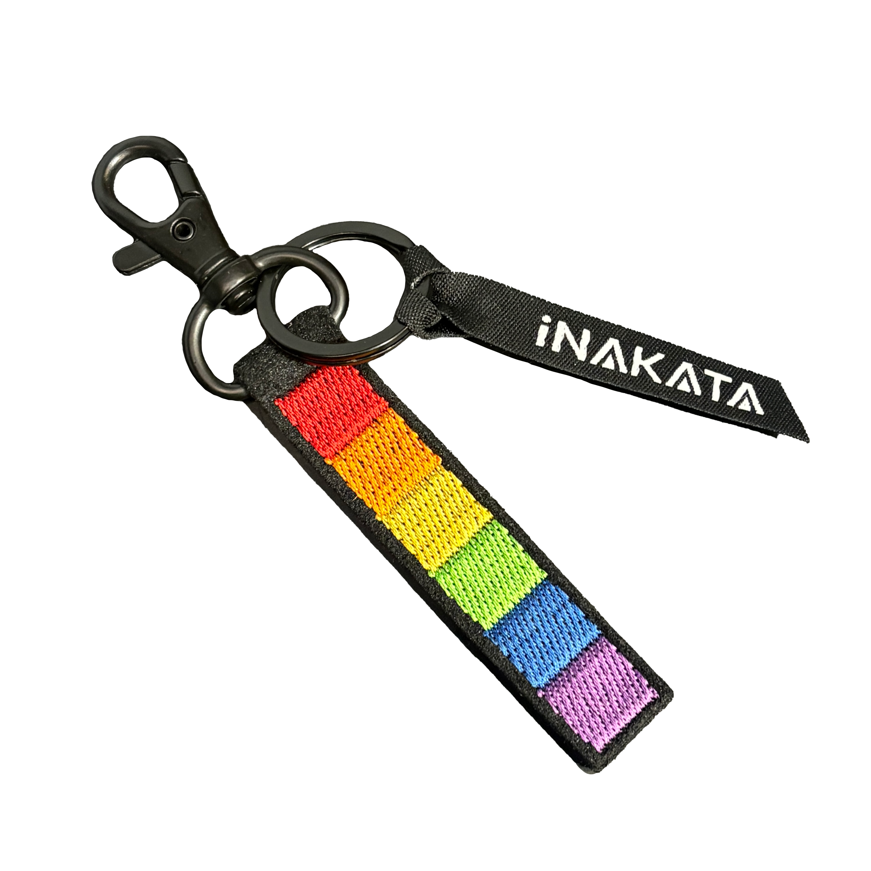 《六色幾何》刺繡鑰匙圈