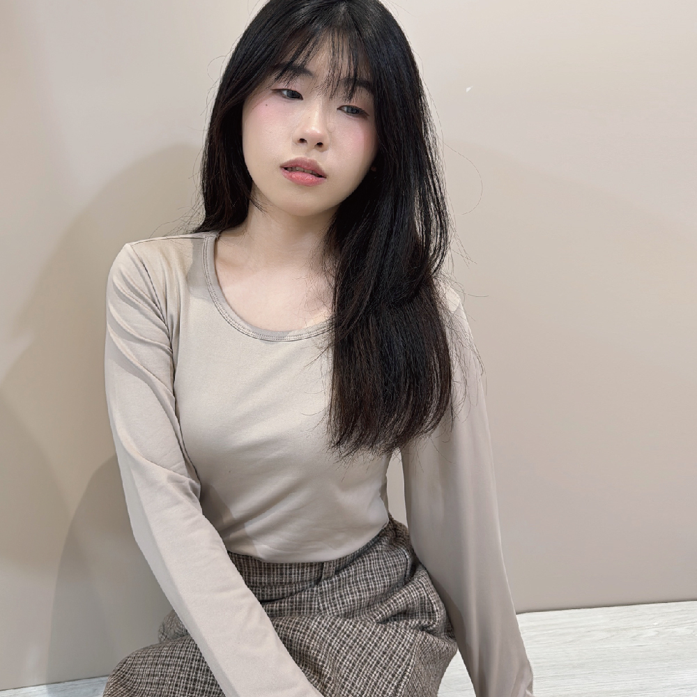 【圓領】速暖絨保暖衣3.0-燕麥奶