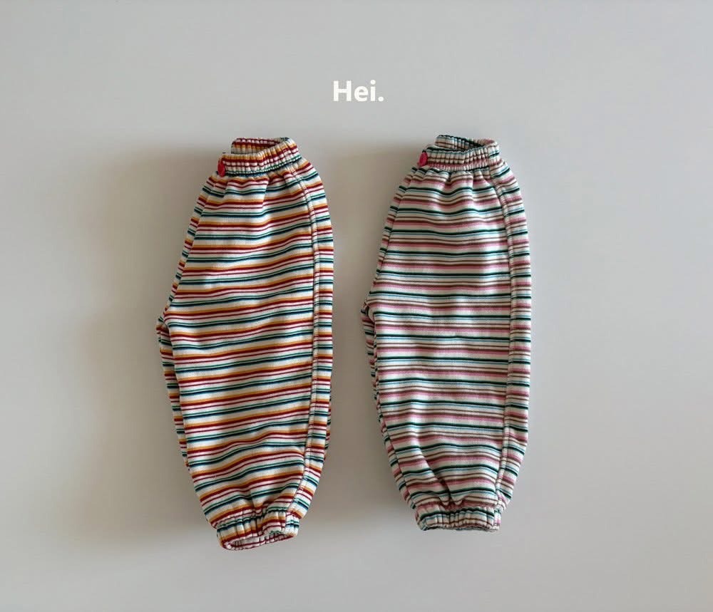 彩色條紋慢跑褲