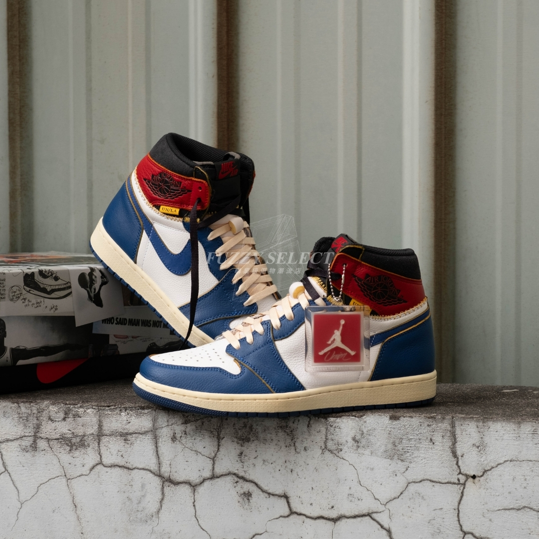 【逢甲FUZZY】Union LA x Air Jordan 1 High "Blue Toe" 聯名 藍紅 BV1300-146