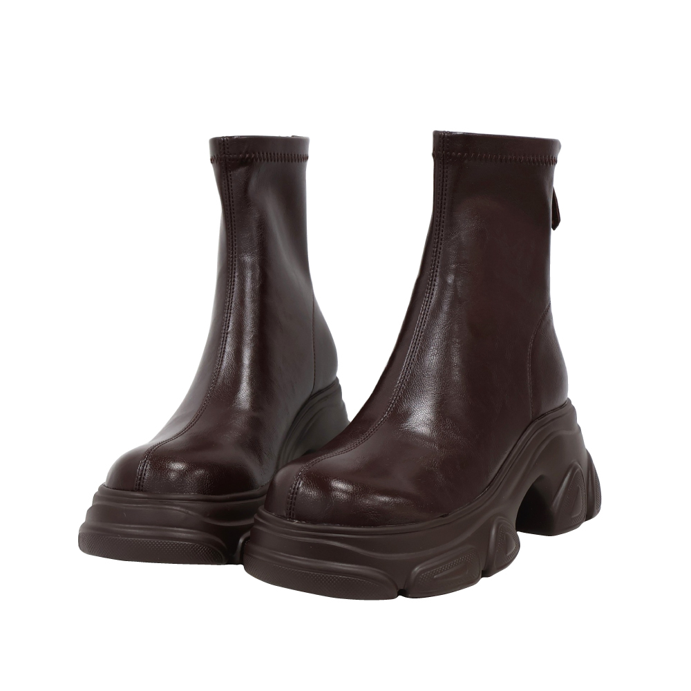 (現+預) 輕盈顯瘦厚底短靴 -2色