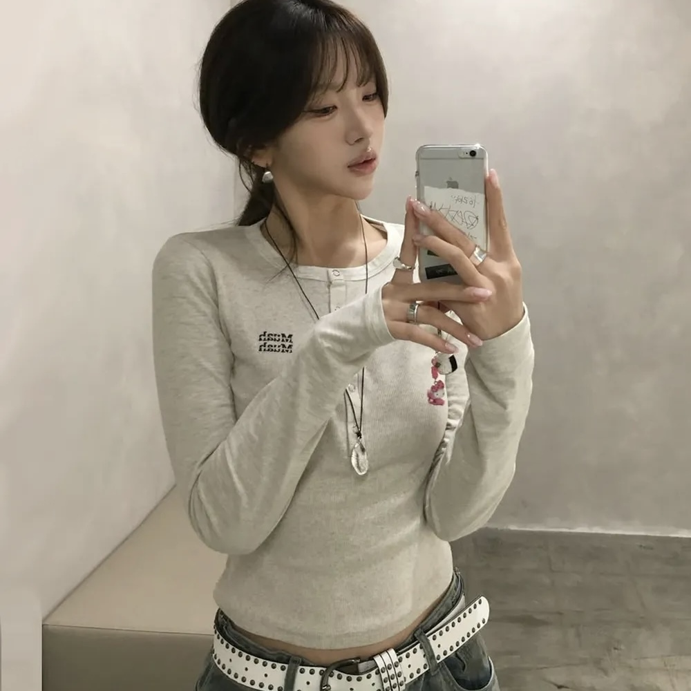 MUAHMUAH 合身 亨利領長袖 鈕扣上衣 五色 韓國代購