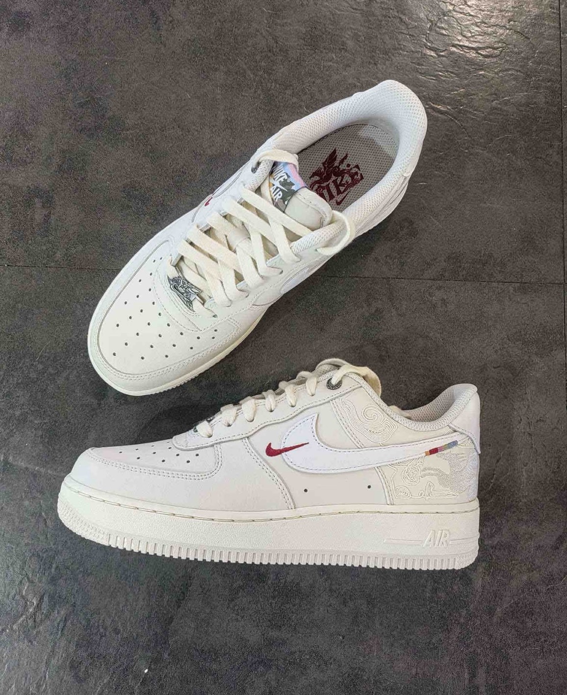 NIKE AIR FORCE 1 '07 'CNY' 白紅 馬年新年 刺繡款