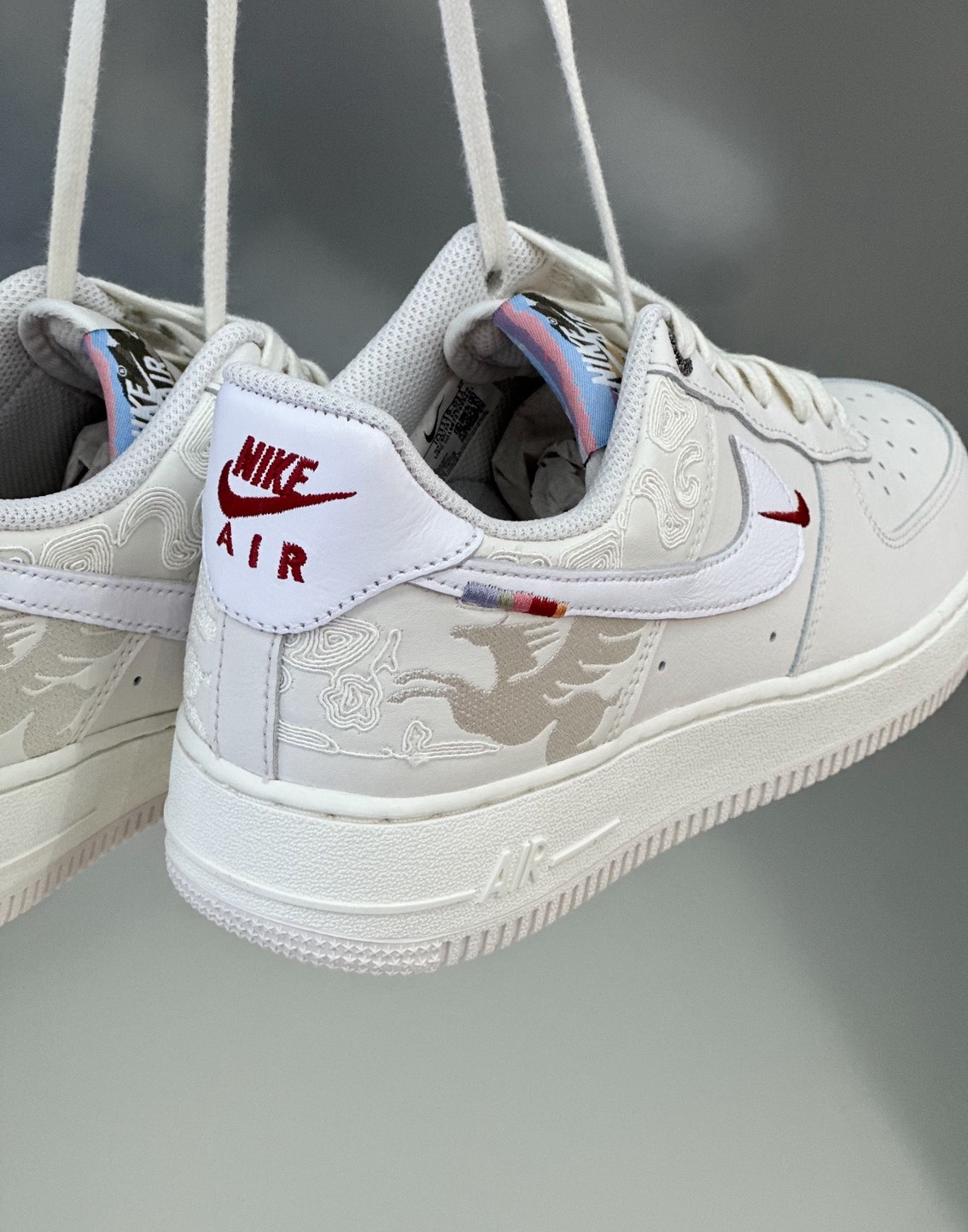 NIKE AIR FORCE 1 '07 'CNY' 白紅 馬年新年 刺繡款