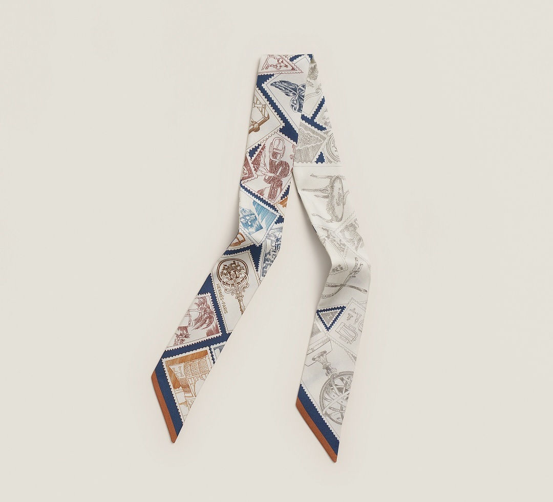 HERMES Le Philateliste du Faubourg Twilly bleu marine / crème / caramel