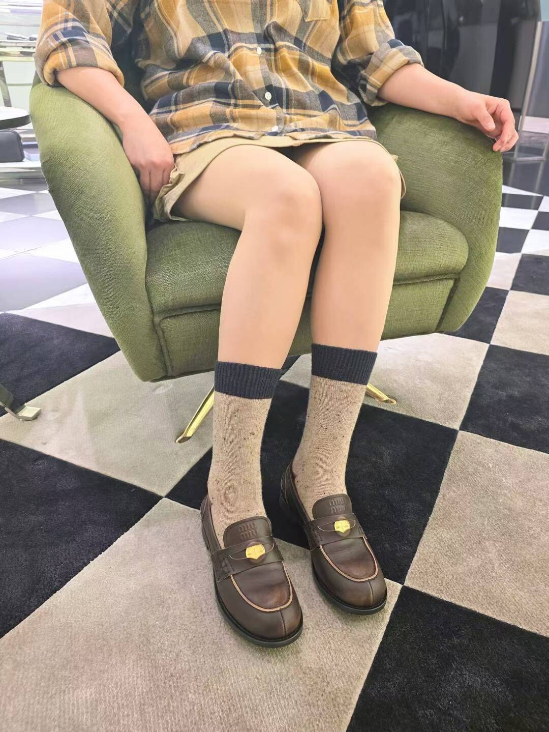 Aileen雙色羊毛短襪