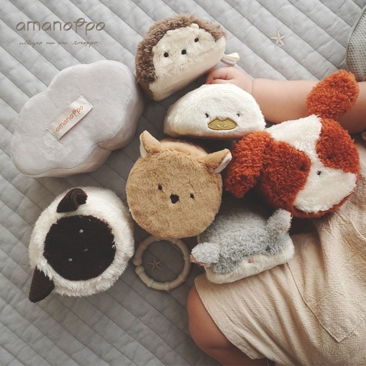 【日本amanoppo】Fluffy Baby雲朵動物布積木