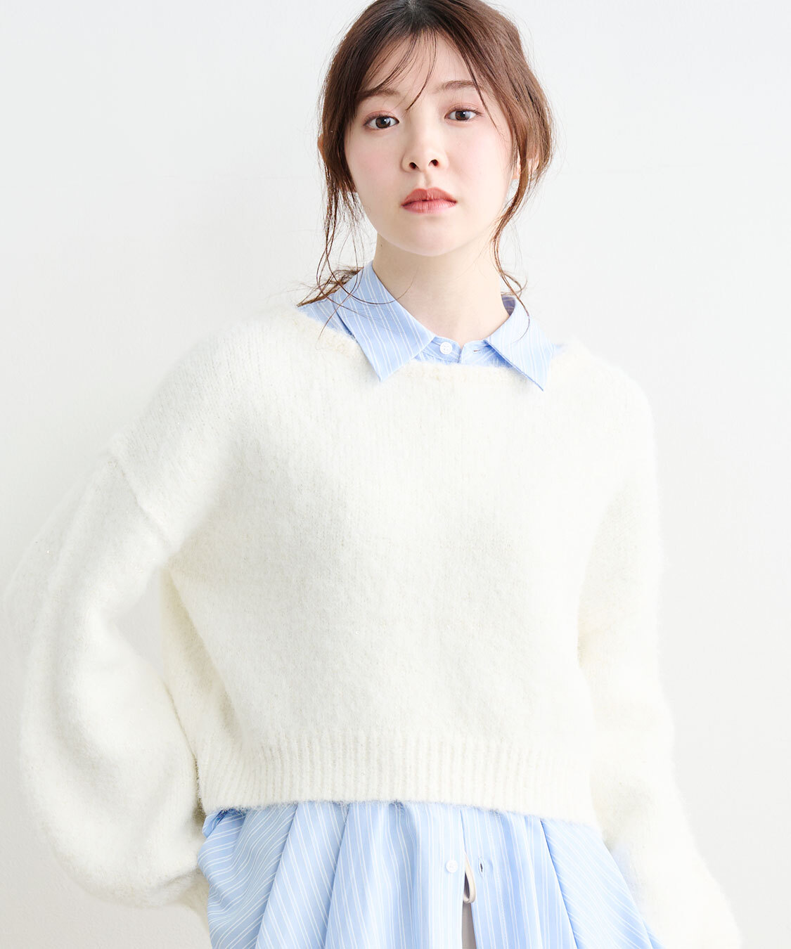 [預購] COCO DEAL 亮片泡泡袖針織上衣