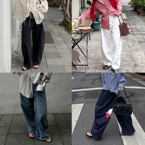 韓流必備! 解構 牛仔彎刀褲(4色)