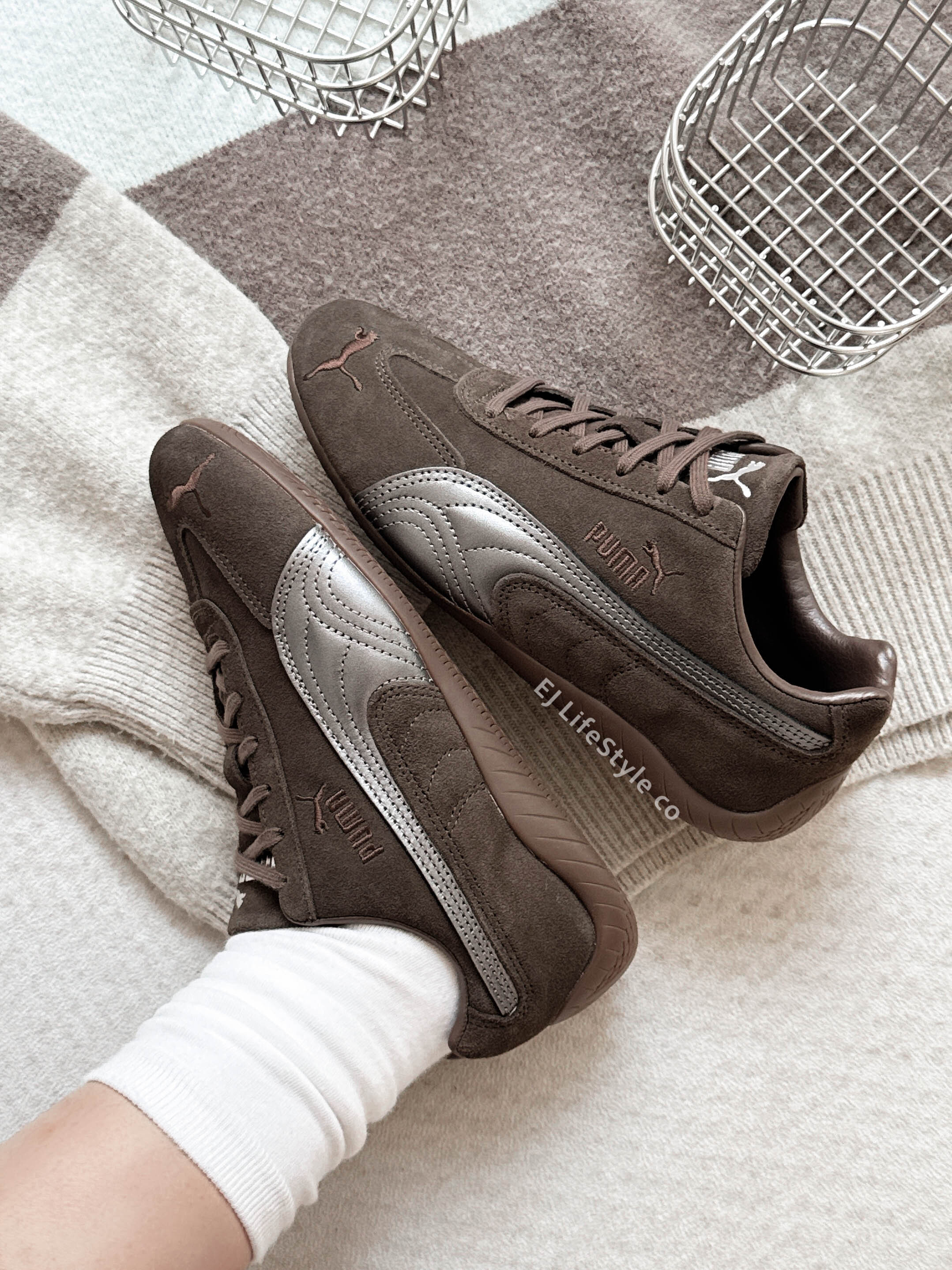 PUMA SPEEDCAT LUX 煙灰銀棕 灰銀 可可色 摩卡 賽車鞋 女鞋 408198-01 / 現貨