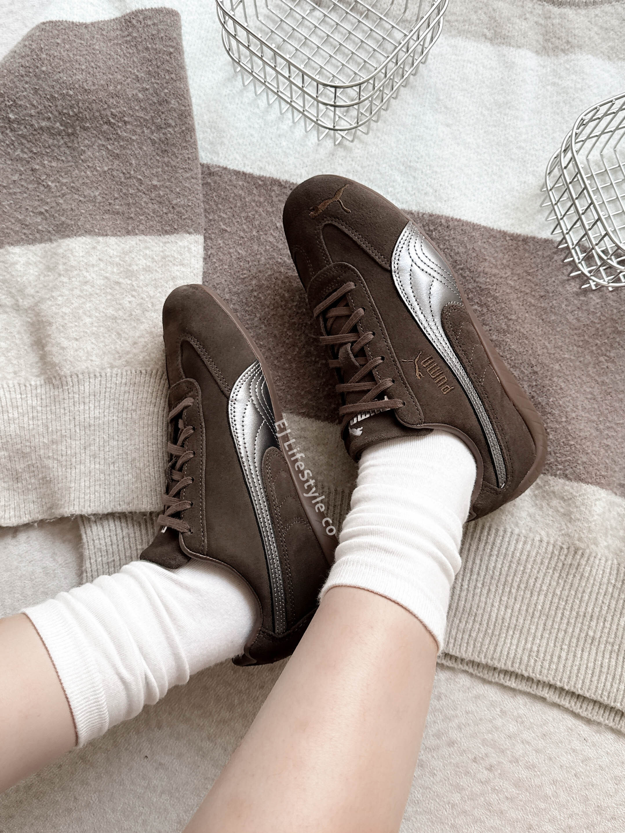 PUMA SPEEDCAT LUX 煙灰銀棕 灰銀 可可色 摩卡 賽車鞋 女鞋 408198-01 / 現貨