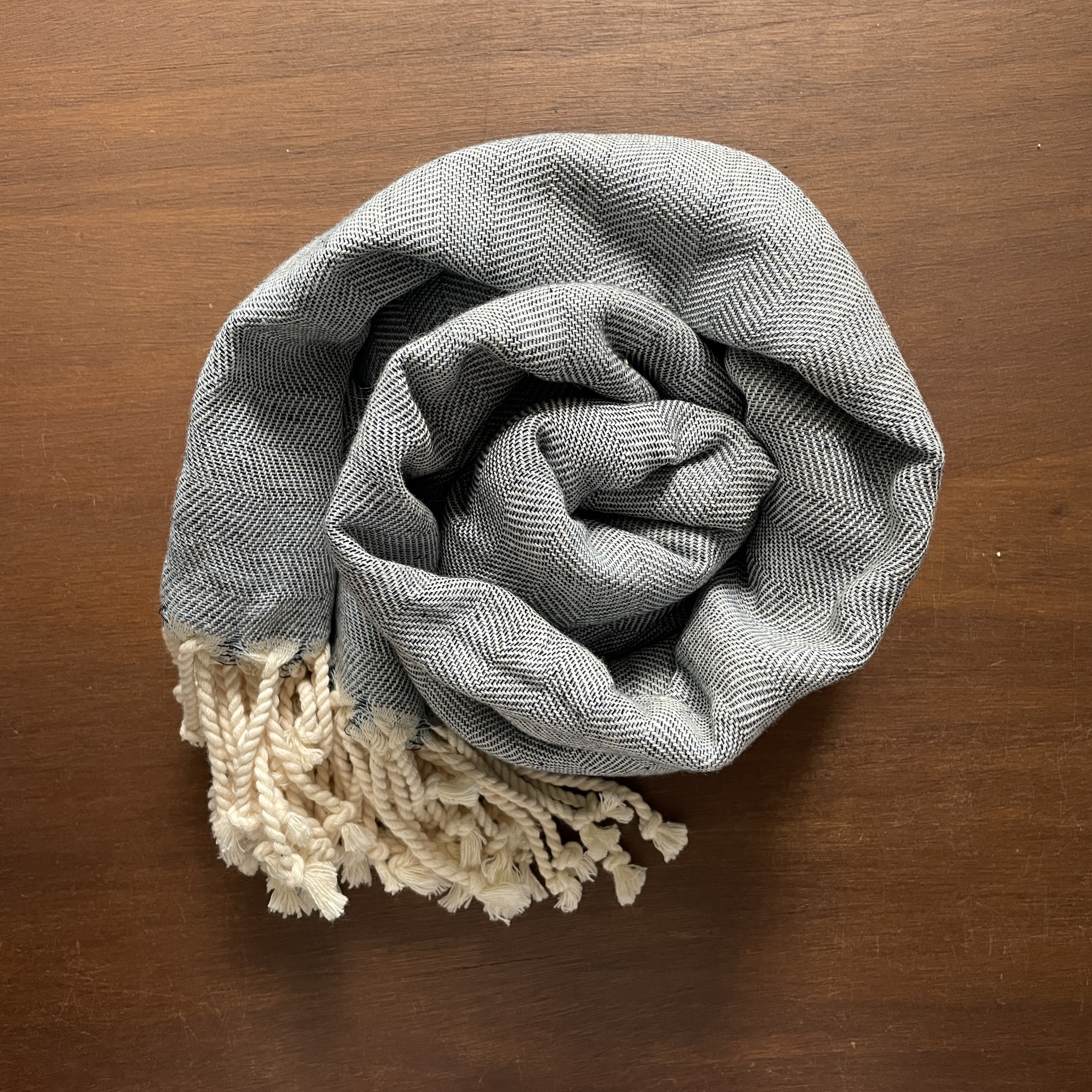 布爾丹手工織巾｜樸素 - 灰｜土耳其