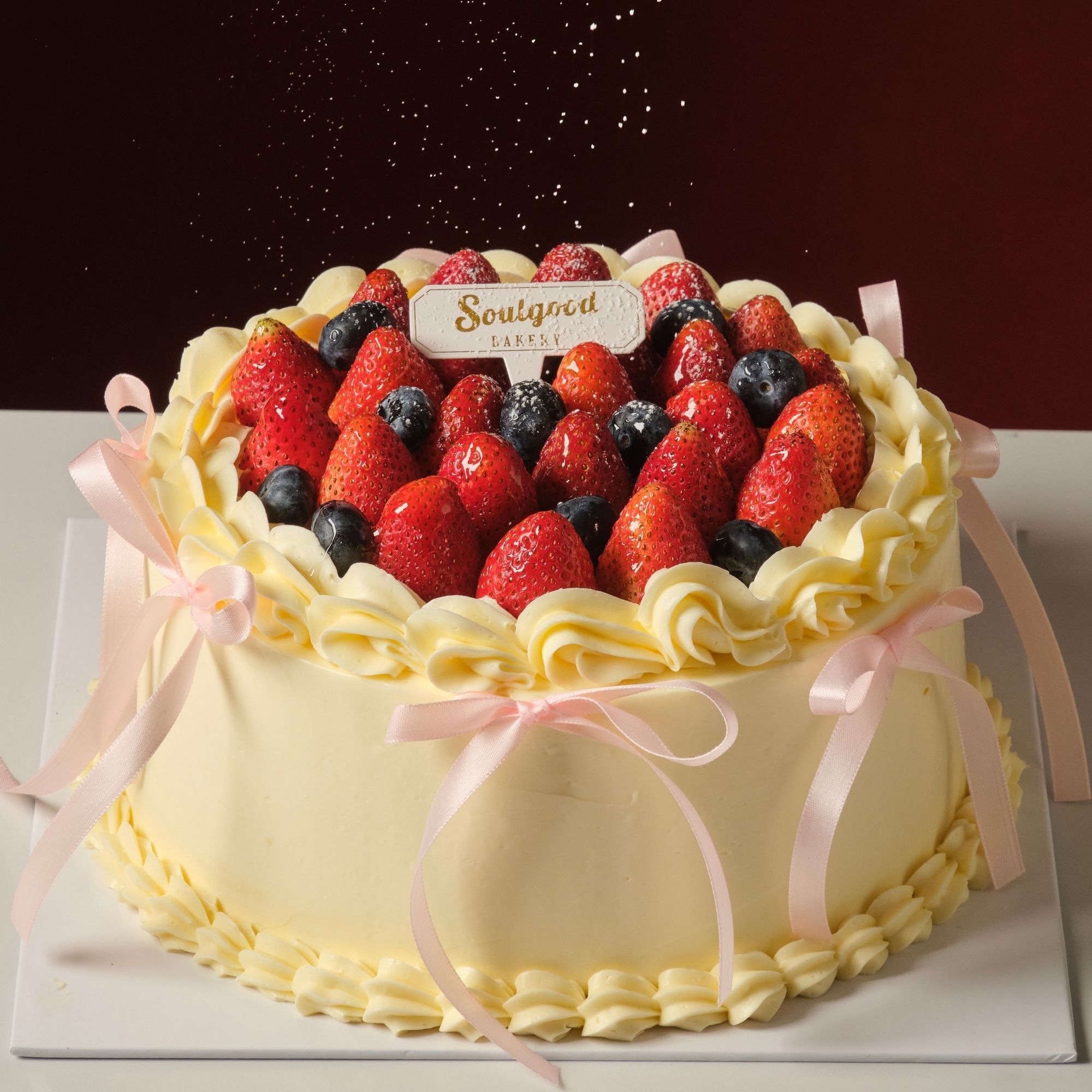 Vintage Mixed Berries Chiffon Cake