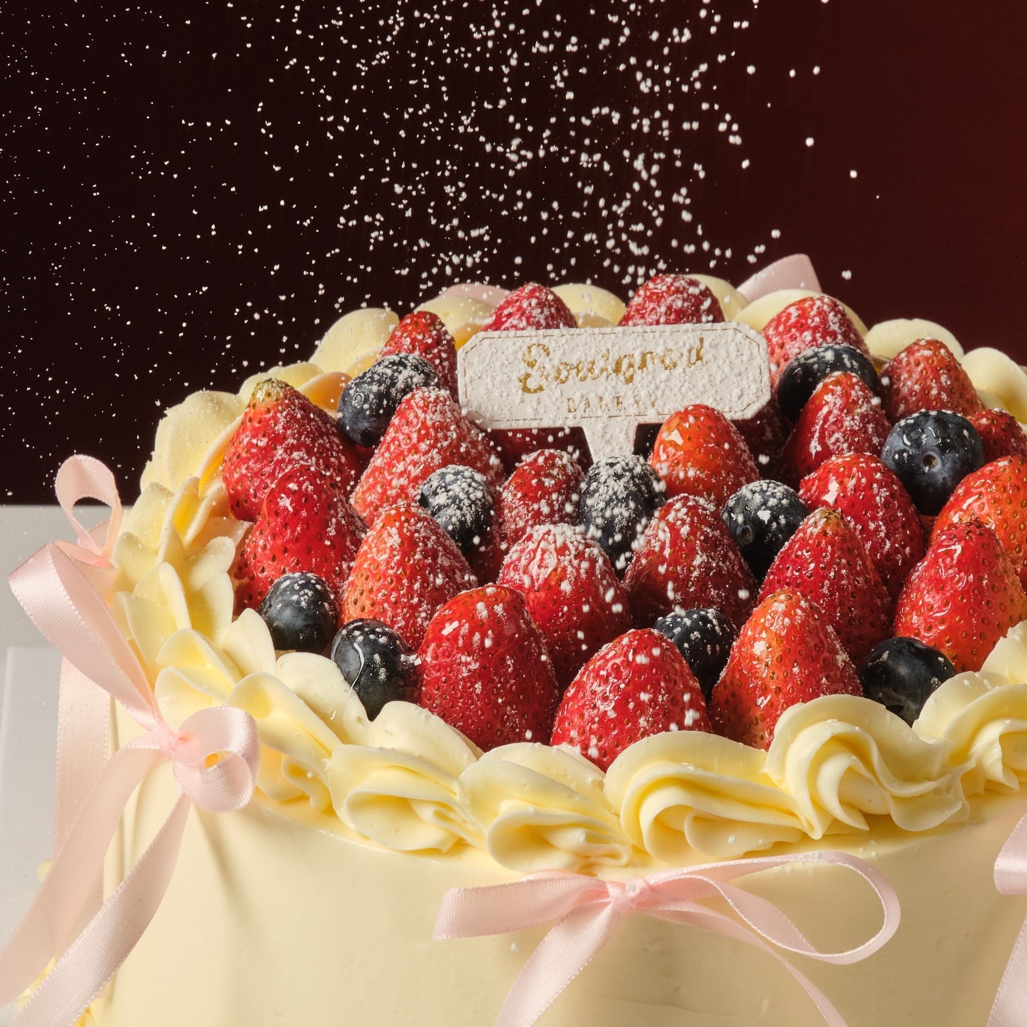 Vintage Mixed Berries Chiffon Cake