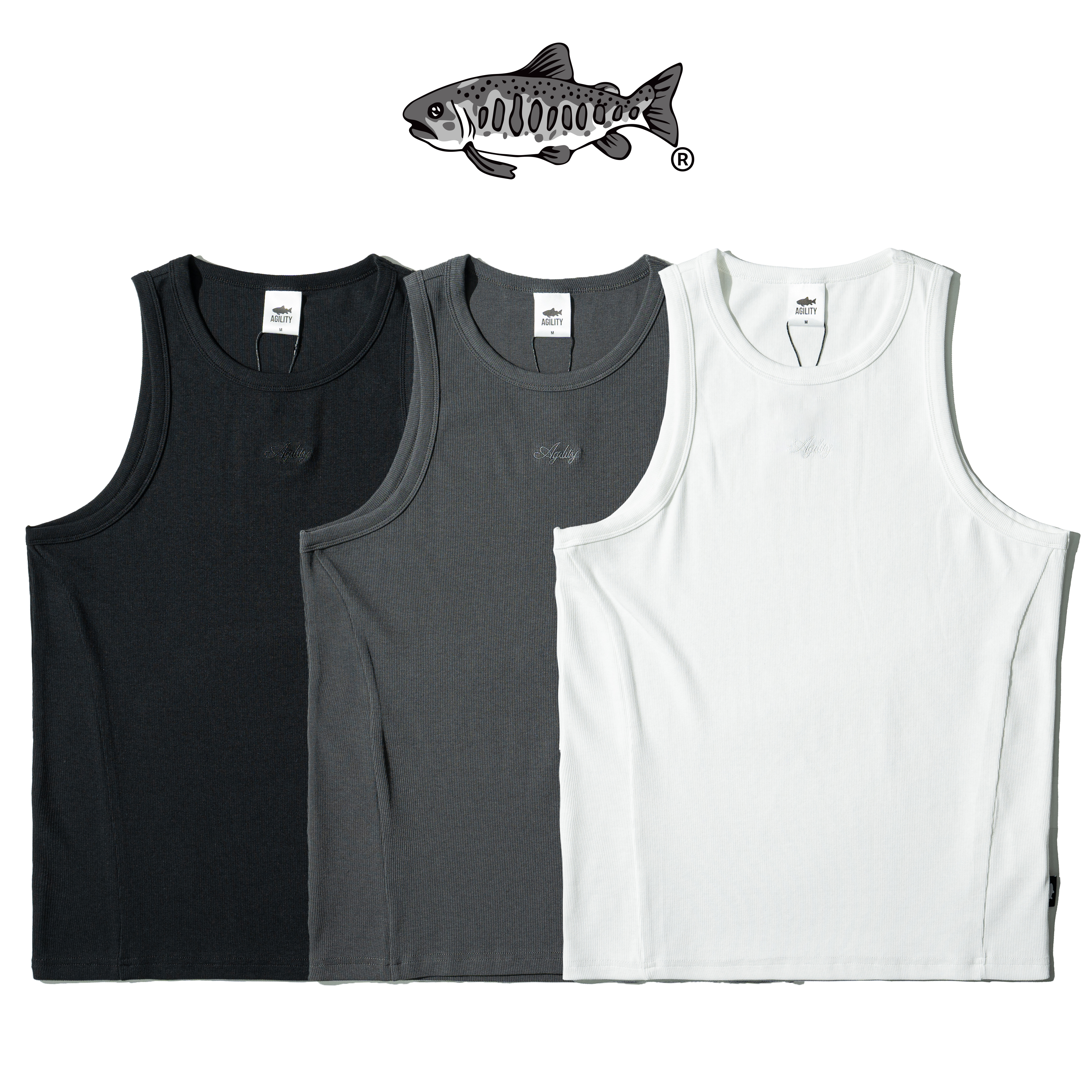 AGILITY Tailored Rib Tank 合身 內搭 剪裁螺紋背心 [V08S]