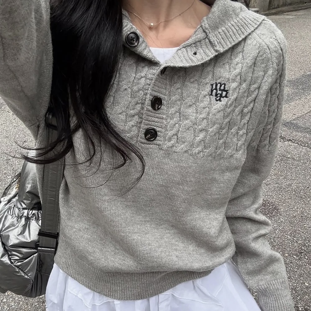 MUAHMUAH 半開襟 針織帽衫 長袖 上衣 四色 韓國代購