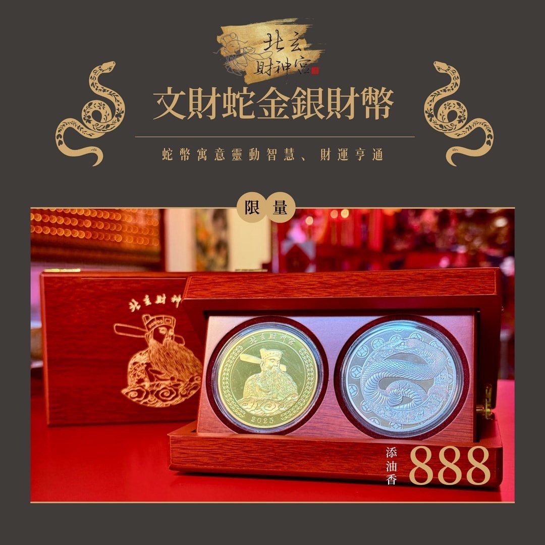 「文財神(蛇)金銀財幣｜智慧流動 × 財氣運行 × 蛻變更新的象徵」
