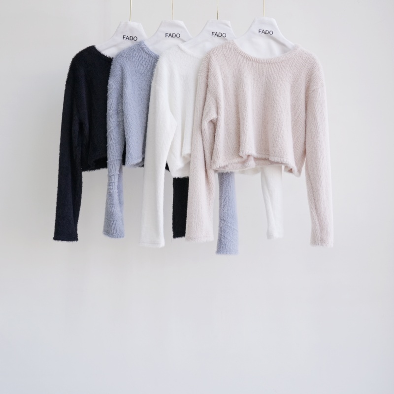 法朵Fado shop｜水貂絨短版毛衣 0914011 四色