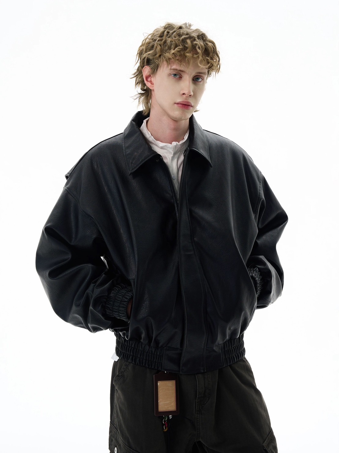 (GOAL) 美式復古加絨皮外套 aw25084