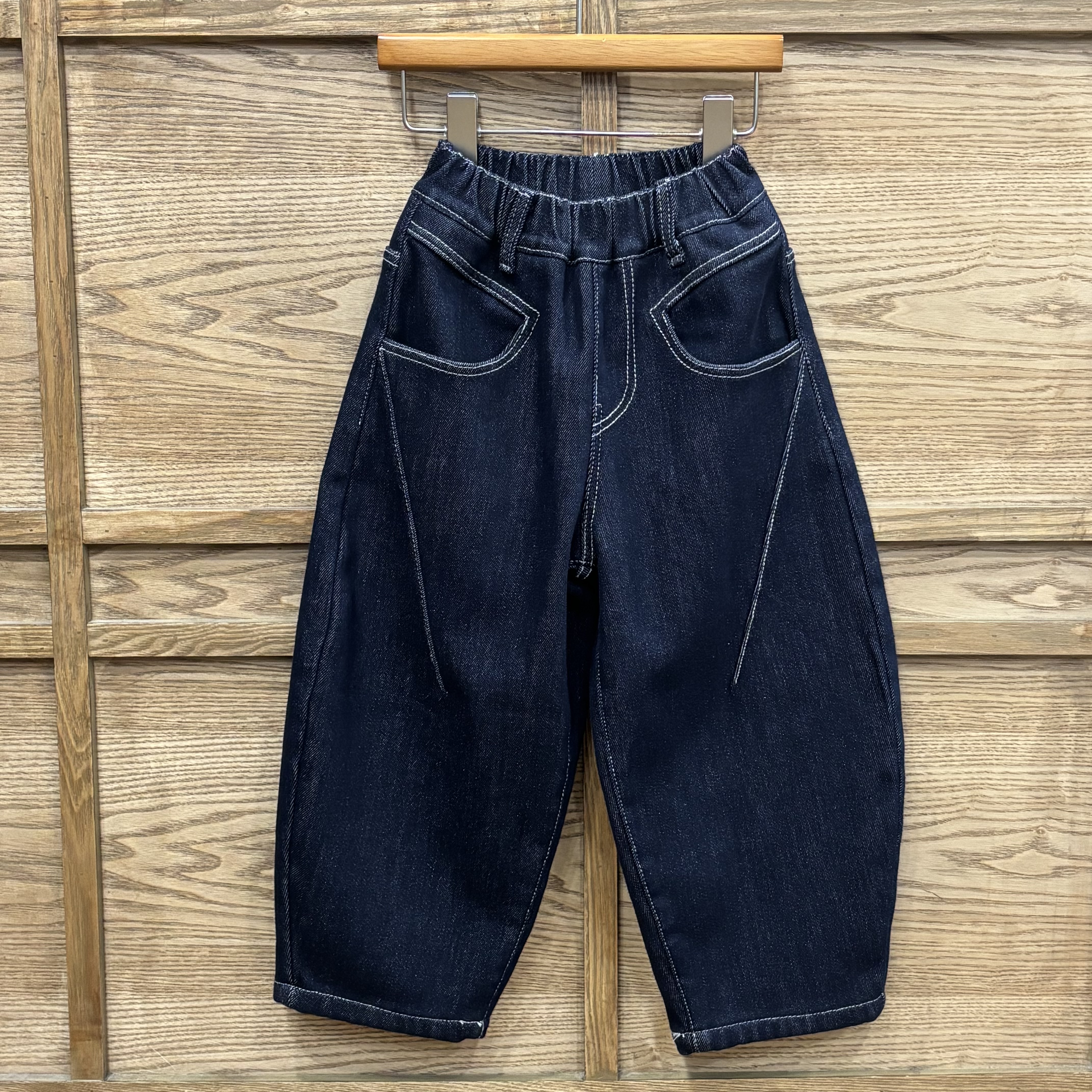 A03959加絨帥氣車線牛仔褲