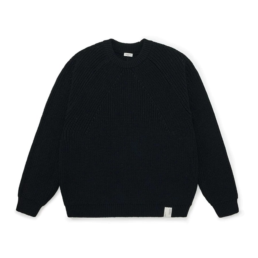 Broshood 基礎粗針圓領羅紋插肩袖針織衫毛衣