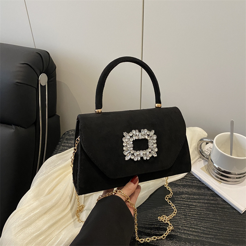 Elegant Mini Square Handheld & Chain Shoulder Crossbody Bag