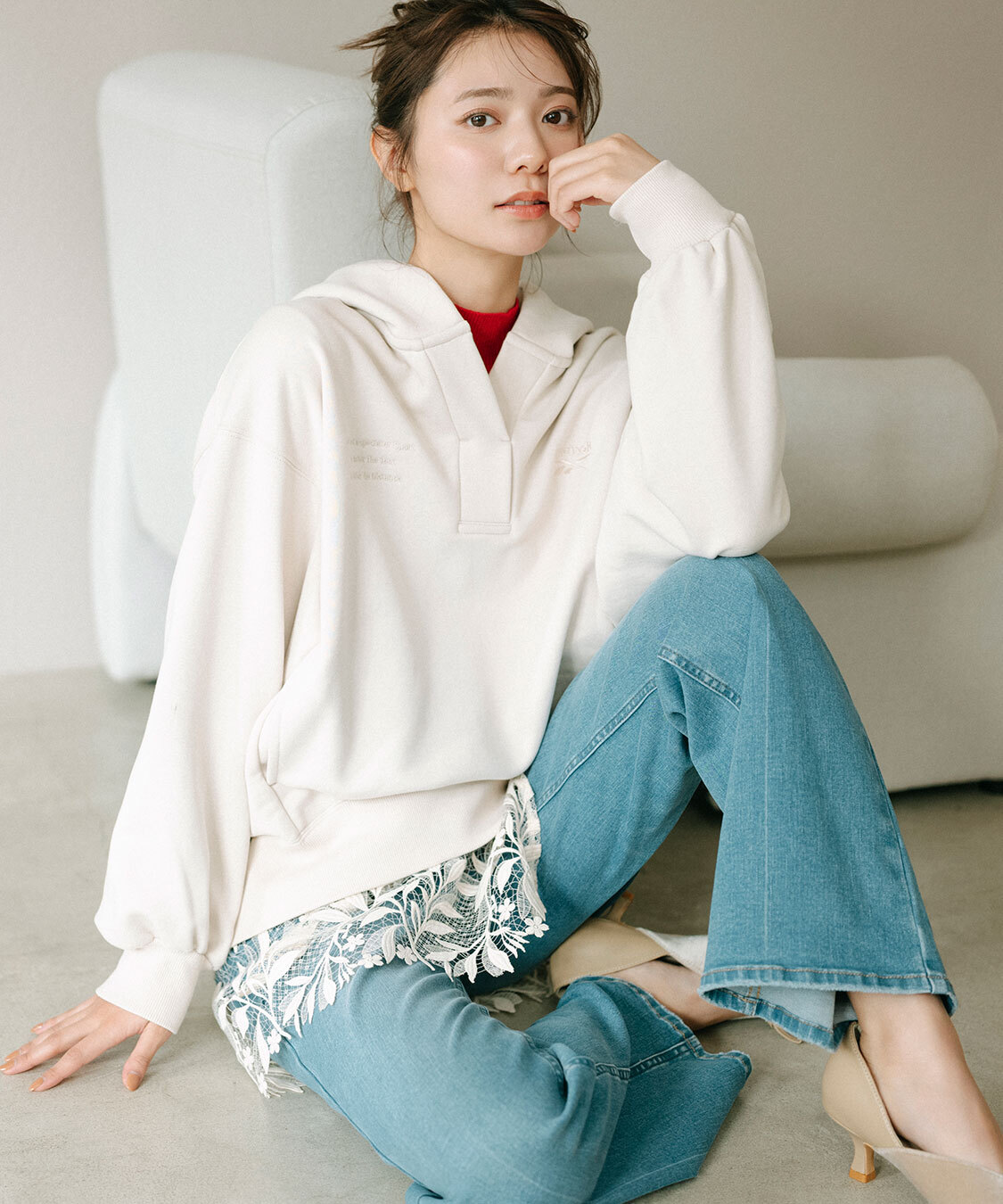 [預購] COCO DEAL 超彈力丹寧喇叭褲