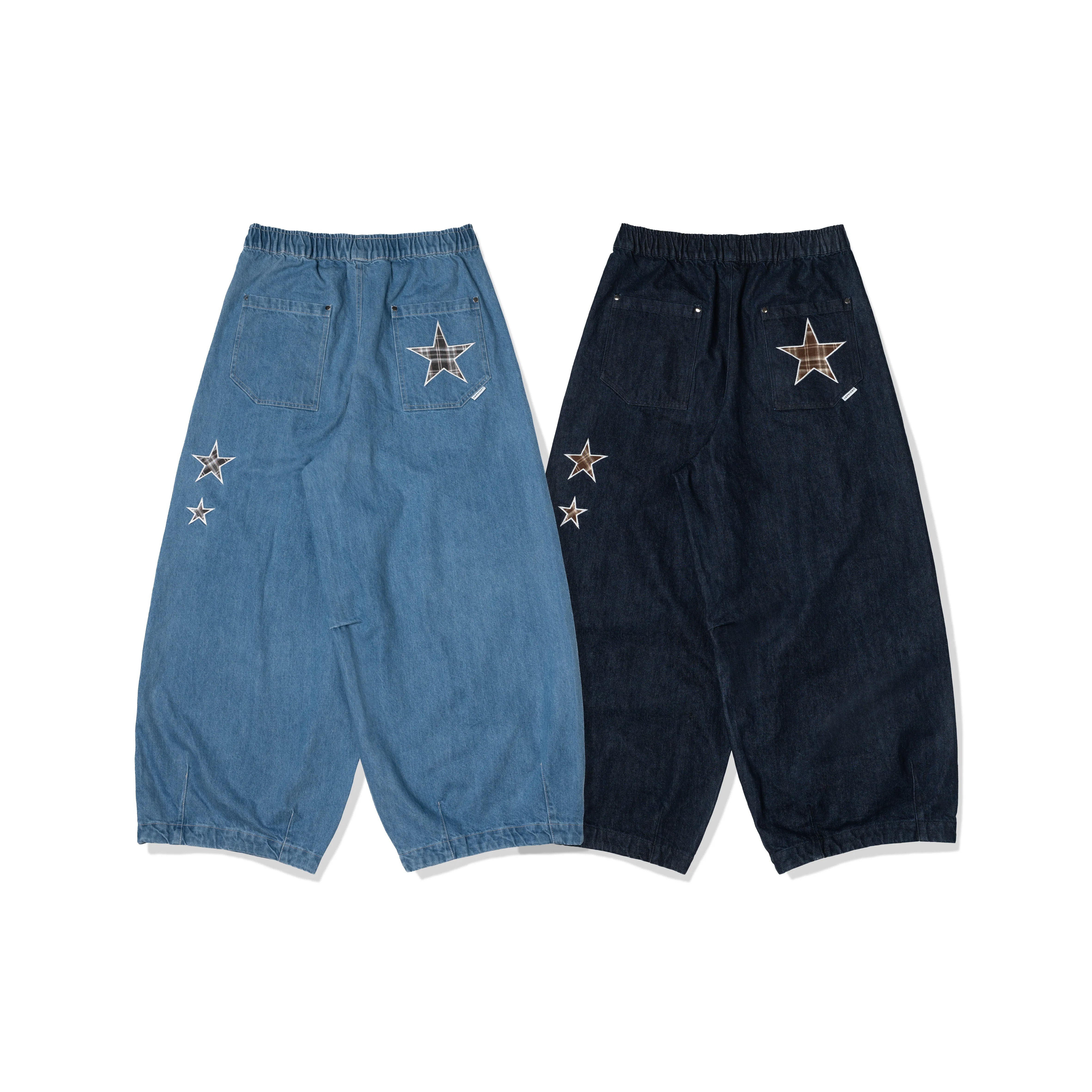 ORDINARY 格紋貼布氣球褲