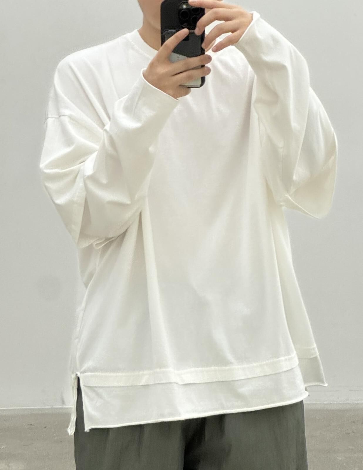 淨色假兩件長袖衫 FARMERS-122T