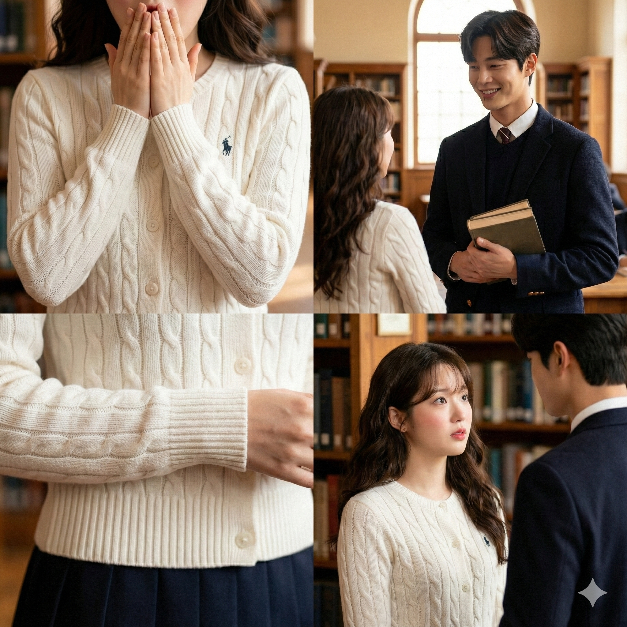 POLO 麻花開襟衫